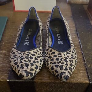 Rothy's The Point size 11 Black and Tan Patterned Women's Flats